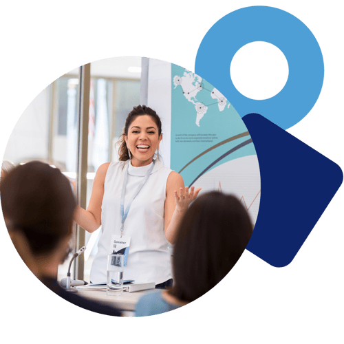 woman coaching circle graphic no border