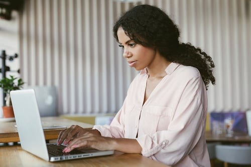 Woman working at desk